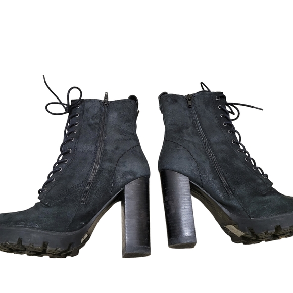 Steve Madden Black Anabelle Chunky Booties - Picture 3 of 11